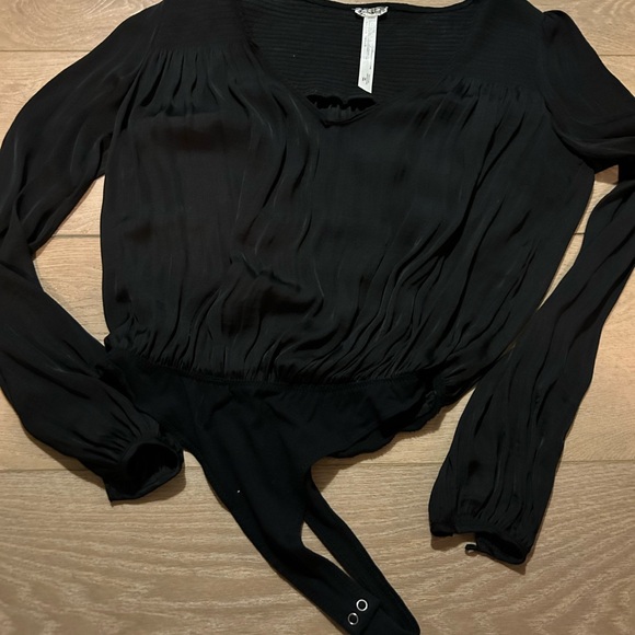 Free People Tops - Free People Black Long Sleeve Bodysuit